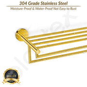 Plantex 304 Grade Stainless Steel 24-inch Towel Rack for Bathroom/Towel Stand/Cloth Hanger for Bathroom/Towel Bar/Bathroom Accessories - Oreo (Gold)