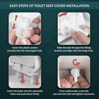 Plantex Anglo Toilet Seat Cover/Indian Toilet Seat/Polypropylene Seat - Pack of 1 (White)