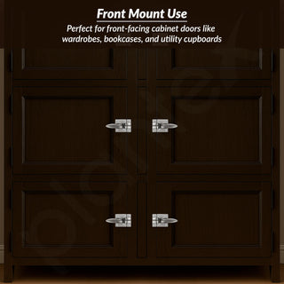 Plantex Cabinet Latch – Heavy-Duty Hatch Case Bolt for Storage Units, Toolboxes, Kitchen Cabinets & Cupboards - Pack of 2 (Satin)