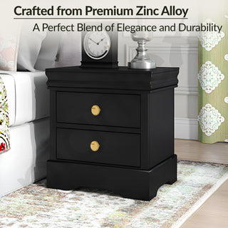 Plantex Knobs for Drawers/Drawer Knobs/Round Knob for Cabinets/Pull-Push Knob for Kitchen/Bedroom/Drawer - Pack of 6 (SH-433, Gold & Gold Matt)