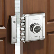 Plantex Main Door Deadbolt Lock Five Bullets/Stainless Steel Penta bolt/Door Lock Set with 4 Pin Cylindrical Keys with 5 Years of Warranty (Matt)