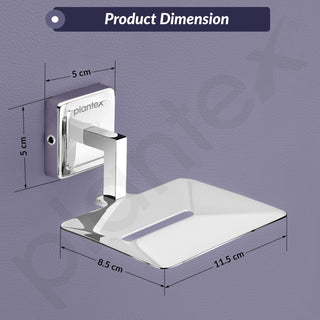 Plantex 304 Grade Stainless Steel Soap Dish for Bathroom/Soap Holder/Soap Stand/Bathroom Accessories - Decan (Chrome)