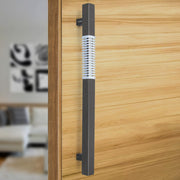 Plantex Door Handle/Stainless Steel Handle for Main Door/18 Inch Pull-Push Handle for Home/Office/Hotel - Pack of 1 (N-Black and Chrome) - 3 Years Warranty