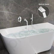 Plantex Bath Tub Spout with Wall Flange/Single Lever Spout/High Flow Tap for Bathroom/Kitchen - (Chrome)