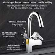 Plantex Pure Brass Sink Tap for Kitchen with 360Ãƒâ€šÃ‚Â° Swivel Spout/Kitchen Sink Tap with Water Saving Aerator-7 Year Warranty (PRI-312-Chrome)