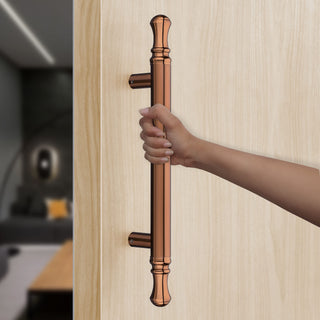 Plantex Heavy Duty Main Door Handle - 14 Inch Pull-Push Handle for Glass & Wooden Doors - Pack of 1 (PVD Rose Gold) - 3 Years Warranty