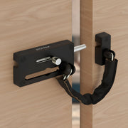 Plantex Door Chain with Baby Latch/Door Chain Lock for Main Door/Latch Lock for Door/Heavy Duty Door Safety Guard Lock for Home, Hotel & Office Security â€“ Pack of 1 (DTK-294-Black)