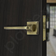 Plantex Heavy Duty Door Lock – Bathroom Door Lock/Mortise Keyless Handle Set for Home/Bathroom/Store Room/Balcony/Office with Baby Latch (605 - Brass Antique)