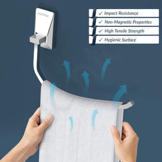 Plantex Rotatable 304 Stainless Steel Towel Hanger for Wash Basin/Towel Holder for Bathroom/Napkin Hanger/Bathroom Accessories - Crystal (Chrome)