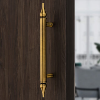 Plantex Heavy Duty Main Door Handle/14 Inch Door Handle for Main Door/Pull-Push Handle for Wooden/Glass Door/3 Years Warranty Pack of 1 (Brass Antique)