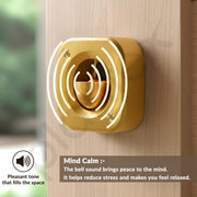 Plantex Dopamine Door Bell for Home/Square Door Chime with Brass Bell/Temple & Meditation Bell for Positive Energy & Home DÃƒÂ©cor - Pack of 1 (DTK-292 - Gold)