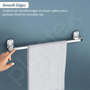 Plantex 304 Grade Stainless Steel 24 inch Towel Holder for Bathroom/Towel Hanger/Single Towel Rod/Bathroom Accessories Pack of 1, Cute (Chrome)