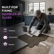 Plantex Lexora Tile Adhesive for Terracotta/Ceramic & Quarry Tiles/Polymer Modified Cement Adhesive for Floor & Wall Tiles Fixing/ Kitchen & Bathroom  Use - 20kg (LX-04, White)