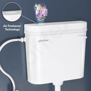 Plantex Flush Tank for Toilet/Single Flushing Cistern for Bathroom with 10 Ltr Water Capacity/Polypropylene Toilet Flush Tank - Pack of 1 (Classic, White)