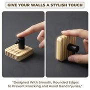 Plantex Wall Hanging Hook/Wooden Square Self Adhesive Robe Hooks for Kitchen/Bathroom/Bath Towel Hook/Stylish Home Decor Items - Pack of 6