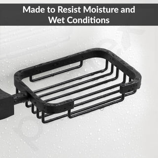 Plantex Space Aluminum Soap Holder for Bathroom Wall/Soap Stand/Soap Dish/Soap Dish Holder for Bathroom Accessories (Black)