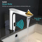 Plantex Sensor Tap for Wash Basin/Brass Touchless Basin Faucet/Electronic Pillar Tap for Sink - (10010, Chrome)