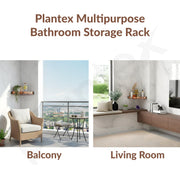 Plantex Bathroom Corner Rack for Wall/Stainless Steel Shelf for Bathroom Corner with Railings/Bathroom Accessories Holder (12x12 inches, PVD Rose Gold & Black)