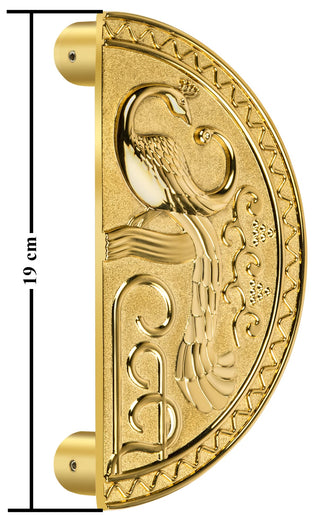 Plantex Zinc Heavy Duty Main Door Pull Handle - 8-Inches Round Shape for Glass & Wooden Doors (323 -PVD Gold Finish) - 3 Years Warranty
