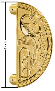 Plantex Zinc Heavy Duty Main Door Pull Handle - 8-Inches Round Shape for Glass & Wooden Doors (323 -PVD Gold Finish) - 3 Years Warranty