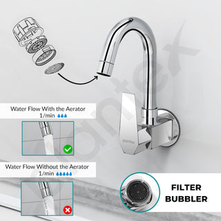 Plantex Kitchen Sink Tap with Water Saving Nozzel/Wall Mount Sink Tap for Kitchen Basin with 360° Swivel Spout (Celesiya-1247)