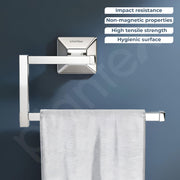 Plantex 304 Grade Stainless Steel Hand Towel Hanger for Washbasin/Towel Holder For Kitchen/Napkin Holder/Bathroom Accessories - Squaro (Chrome)