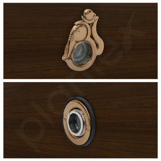 Plantex Solid Brass Door Lens/Door Eye Viewer/Eye Hole for Main Door/180 Degree Ultra Clear Door Viewer for Safe and Secure Home/Office/Hotel - Pack of 2 (Rose Gold)