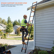 Plantex 4.3m (14.10 ft.) Telescopic Ladder/Carbon Steel 11-Steps Portable & Compact Ladder/Foldable Multipurpose Collapsible Ladder for Home & Outdoor Use - (Orange)