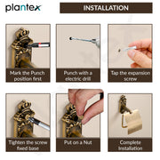 Plantex Antique Aluminum Toilet Paper Holder/Tissue Paper Roll Holder/Toilet Paper Holder Roll Holder for Bathroom Accessories (Brass-Antique)
