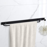 Plantex Towel Holder for Bathroom/Stainless Steel 24 inch Towel Rod/Towel Bar/Towel Hanger/Bathroom Accessories -Pack of 1 (Black)