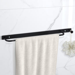 Plantex Towel Holder for Bathroom/Stainless Steel 24 inch Towel Rod/Towel Bar/Towel Hanger/Bathroom Accessories -Pack of 1 (Black)