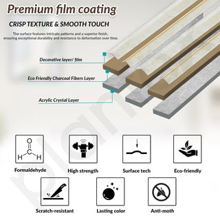 Plantex Wall Panel/Charcoal Louver Panel for Wall with Size - 5 Inch x 8 Ft/Durable, Lightweight, and Stylish Panels for Office/Hotel/Ideal for Walls & Ceilings - Pack of 1 (5012/162)