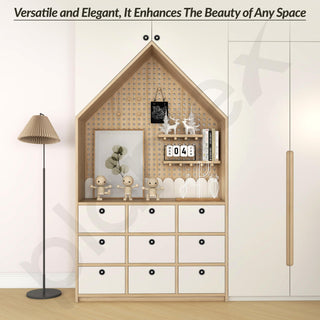 Plantex Knobs for Drawers/Round Drawer Knobs for Cabinets/Pull-Push Knob for Kitchen/Bedroom Drawer - Pack of 3 (Black)