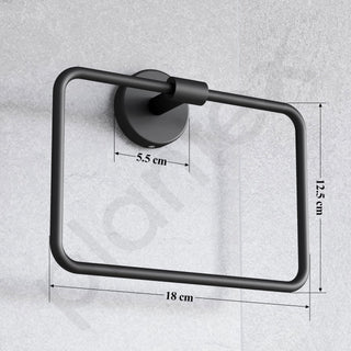 Plantex Stainless Steel Towel Hanger for Wash Basin/Towel Ring/Napkin Hanger for Bathroom/Towel Holder/Bathroom Accessories (Black)