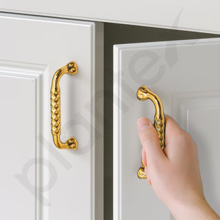 Plantex Cabinet Handle/96mm Handle for Cabinet/Wardrobe/Kitchen Handle/Door Pull-Push Handle for Home/Office - Pack of 1 (Gold)