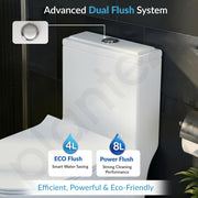 Plantex Commode for Toilet/One Piece Western Toilet with Rim Wash-Down Flush/Ceramic One Piece Commode with Soft Closing Toilet Seat - S Trap - (Lunar, White)