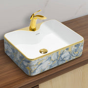 Plantex Ceramic TableTop Wash Basin/Countertop Basin for Bathroom/Small Washbasin/Bathroom Sink (19 x 15 x 5.5 Inch)