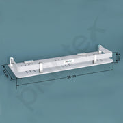 Plantex Acrylic Bathroom Shelf/Shelf for Bathroom Wall/Bathroom Shelf Rack/Kitchen Organiser/Stand (15x5 Inches-White)