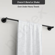 Plantex Stainless Steel Single Towel Rod for Bathroom/Towel Holder/Bathroom Hangers for Clothes/Bathroom Accessories (24 - Inch, Black)