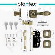 Plantex Premium Door Locks with 3 Years of Warranty Main Door Lock for Home/Mortise Lock for Door - Main Door Lock Set (644 - Brass Antique)