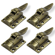 Plantex Cabinet Latch Ã¢â‚¬â€œ Heavy-Duty Hatch Case Bolt for Storage Units, Toolboxes, Kitchen Cabinets & Cupboards - Pack of 4 (Brass Antique)