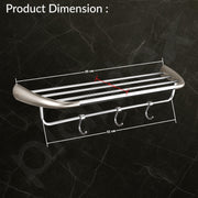 Plantex Smero Pure Brass 24 inch Towel Rack for Bathroom/Towel Stand/Hanger/Towel Holder/Towel Bar/Bathroom Accessories - Effect (Satin Matt)