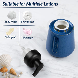 Plantex Ceramic Soap Dispenser for Washbasin/Hand Soap Dispenser/Soap Dispenser for Kitchen/Bathroom Accessories - Pack of 1