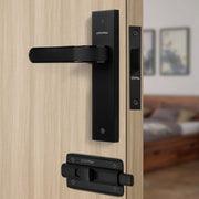 Plantex Heavy Duty Door Lock ÃƒÂ¢Ã¢â€šÂ¬Ã¢â‚¬Å“ Bathroom Door Lock/Mortise 8inch Keyless Plate Handle Set for Home/Bathroom/Store Room/Balcony/Office with Baby Latch (8068, DC-Black & Z-Black)