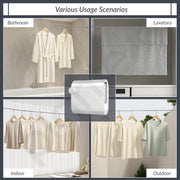 Plantex Retractable Single Row Clothesline/Indoor - Outdoor Clothesline/Lockable Cloths Line - Approx 4.1 Meter (13.45 ft.) - (20 kg Capacity) (White)