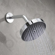 Plantex ABS Shower Head for Bathroom/6 Inch Round High Pressure Overhead Shower/Rain Shower Head - (Chrome)