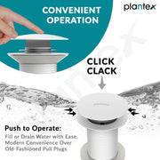 Plantex Pure Brass Waste Coupling 5 Inch/ Waste Coupling for Wash Basin/Coupling for Drain Out let System Full Thread (Glossy White - Pack of 1)