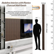 Plantex Wall Panels/Louvers Panel for Wall 8 Feet/Charcoal Panel for Interior Wall Decor/3D Wall Panel - Pack of 10 Covers - 30 Sq. Ft,, Size-5 Inch x 8 Feet (Cocoa Wooden)