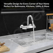 Plantex Pure Brass Sink Mixer Tap for Kitchen with 360Ãƒâ€šÃ‚Â° Swivel Spout/Kitchen Sink Faucet with Brass Wall Flange & Teflon Tape-7 Year Warranty(PRI-314-Chrome)