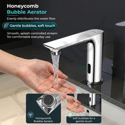 Plantex Sensor Tap for Wash Basin/Brass Touchless Basin Faucet/Electronic Pillar Tap for Sink - (10010, Chrome)